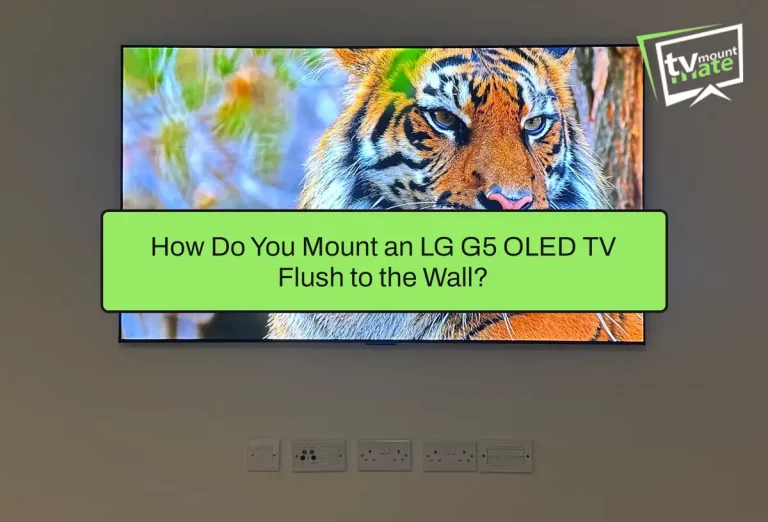 LG G5 OLED TV mounted flush against a wall