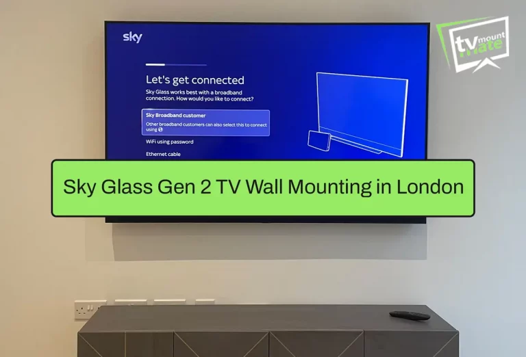 Sky Glass Gen 2 TV wall mounted in London