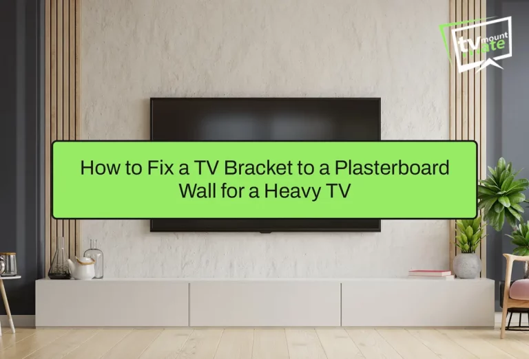 Illustration for a guide on fixing a TV bracket to a plasterboard wall for a large or heavy television.