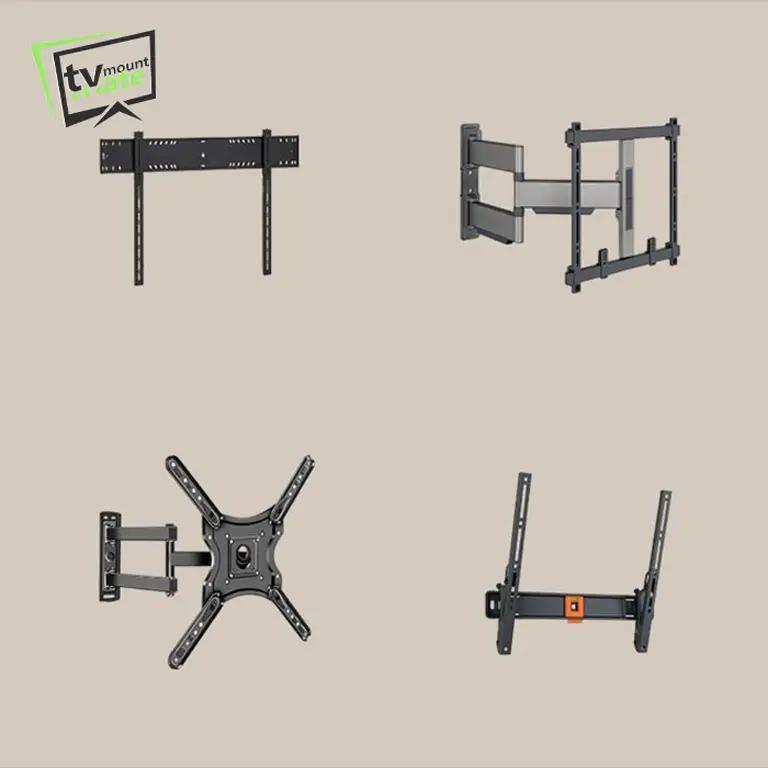 TV bracket buying advice showing fixed, tilt and full-motion TV wall brackets