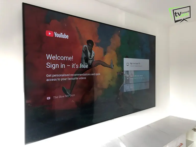 75-inch Samsung QN95 Neo QLED wall-mounted in Fulham SW6